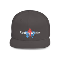 'Royalty Within' Embroidered Flat Bill Snapback Cap