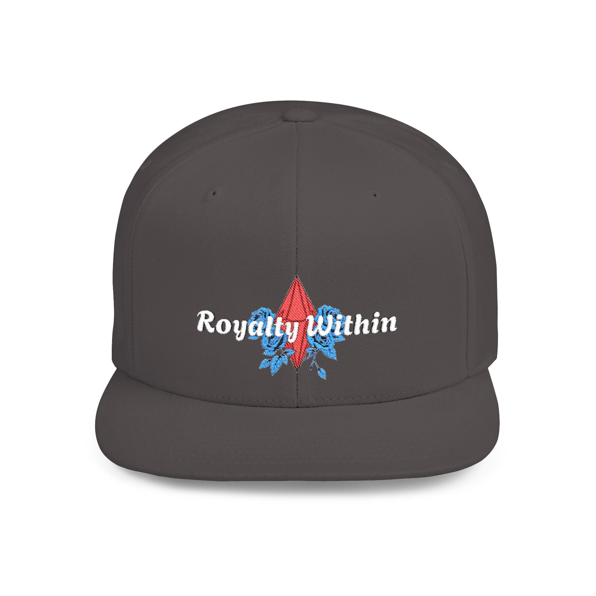 'Royalty Within' Embroidered Flat Bill Snapback Cap