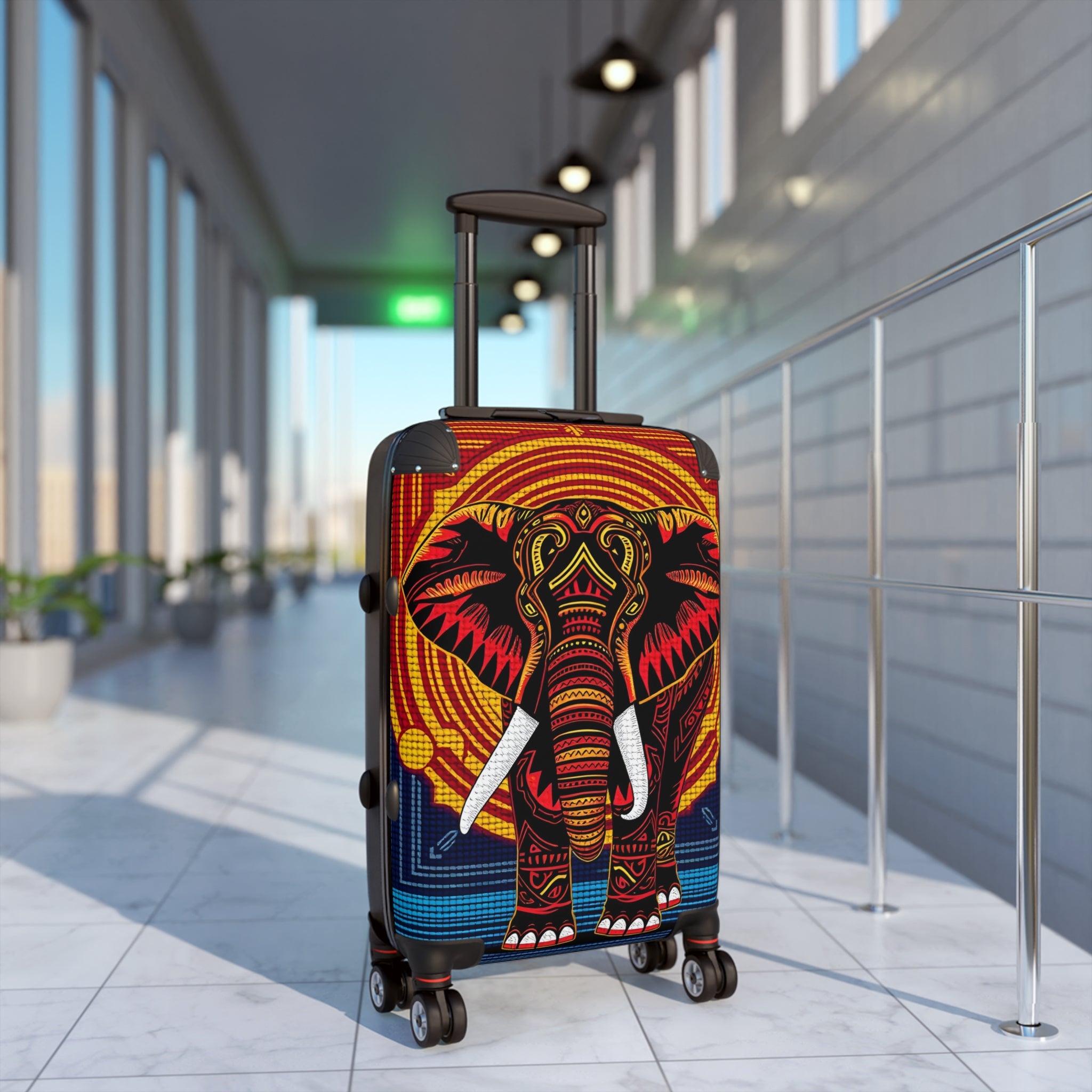 Elephant Mandala Carry-On Suitcase – Colorful Tribal Travel Luggage