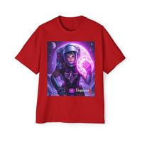 Astronaut Warrior Tee — Neon Space Mage Graphic T-Shirt