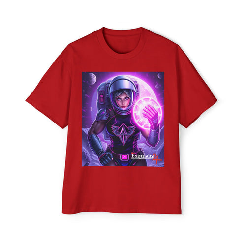 Astronaut Warrior Tee — Neon Space Mage Graphic T-Shirt