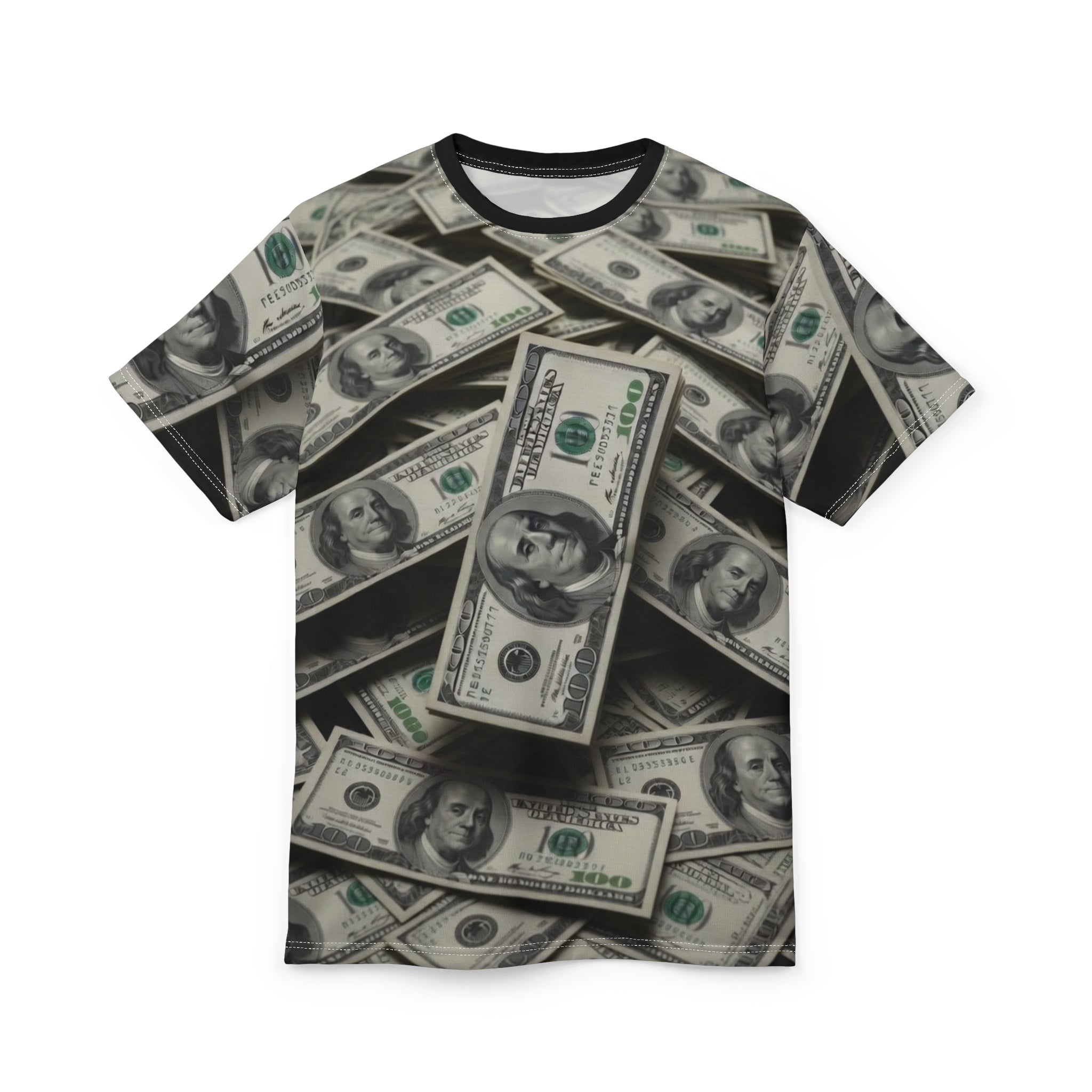 All-Over Money Print Tee — Cash Pattern Graphic Shirt