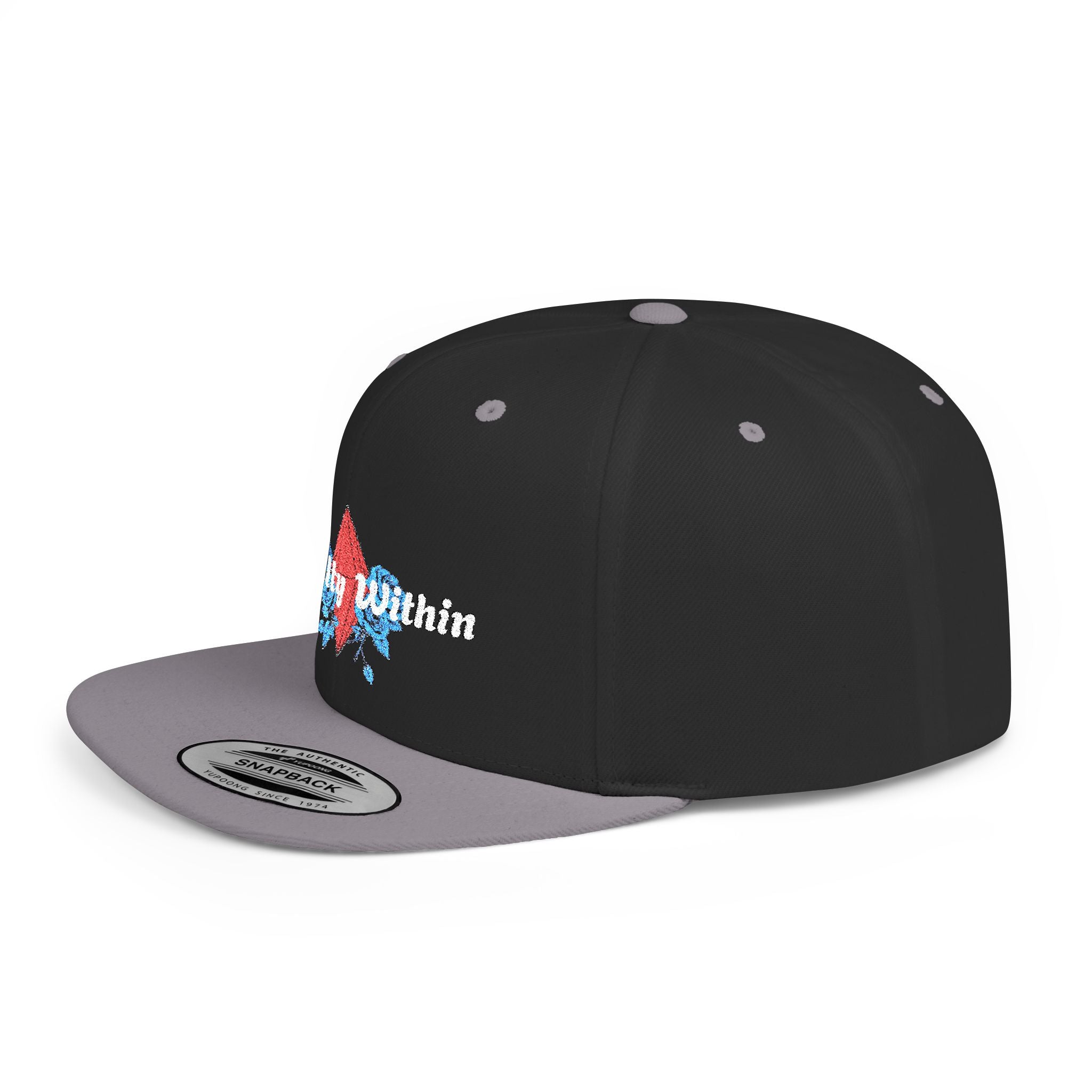 'Royalty Within' Embroidered Flat Bill Snapback Cap