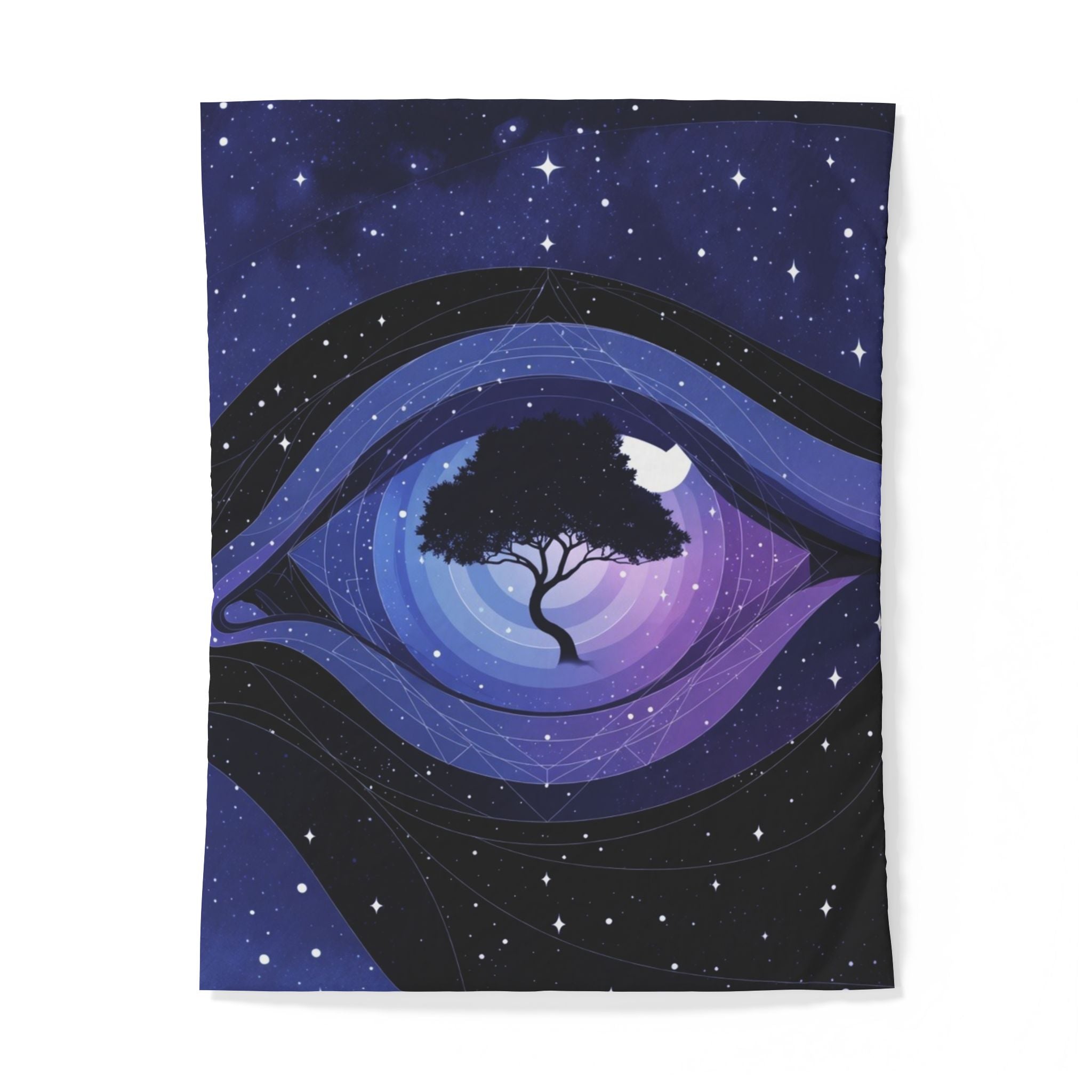 Nightscape Tree Duvet Cover — Cosmic Eye Cotton Bedding