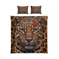 Leopard Face Cotton Duvet Cover Set