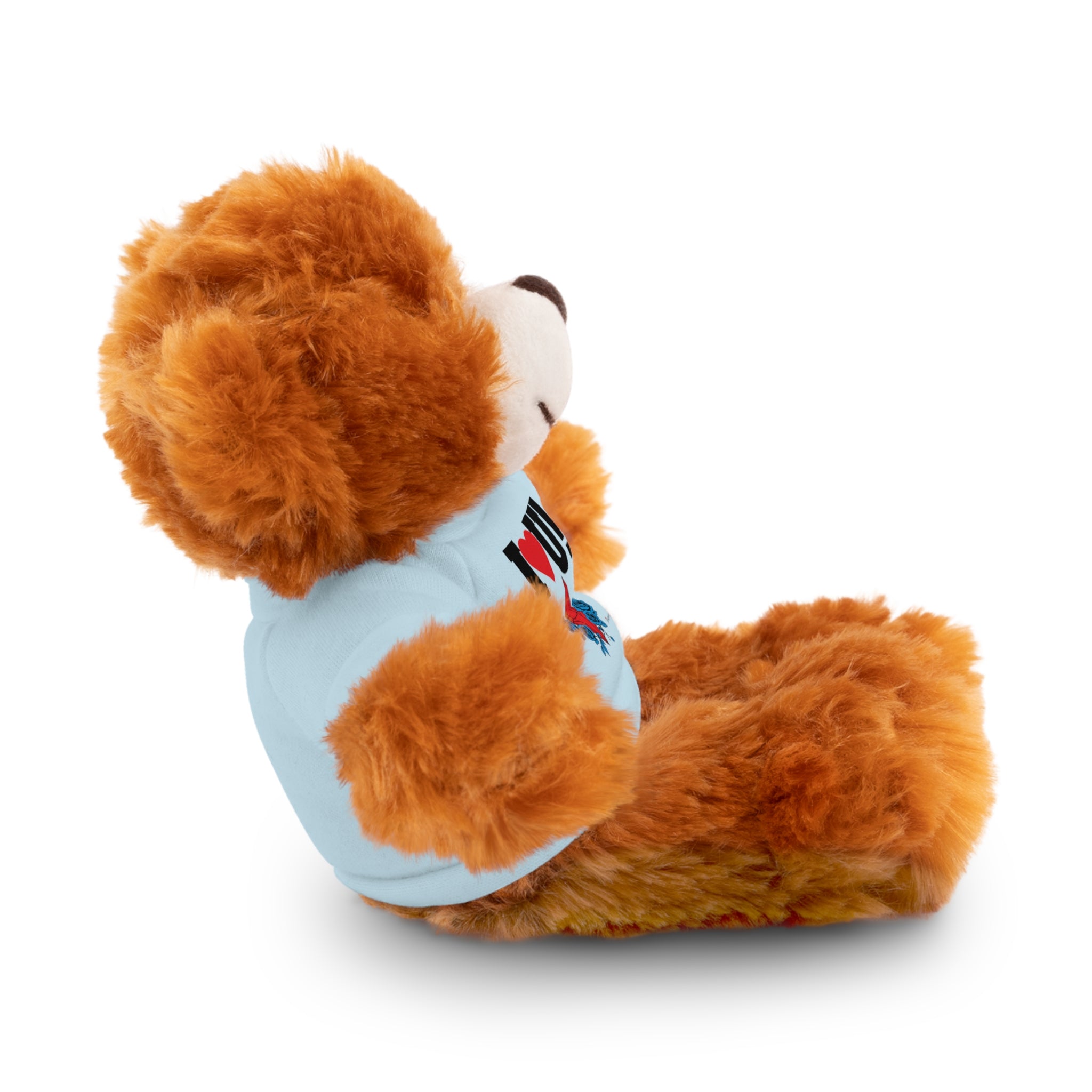 Plush Bear with Branded Tee – Red Diamond and Blue Roses Teddy