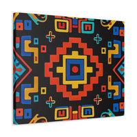Bold Geometric Aztec Stretched Canvas Wall Art