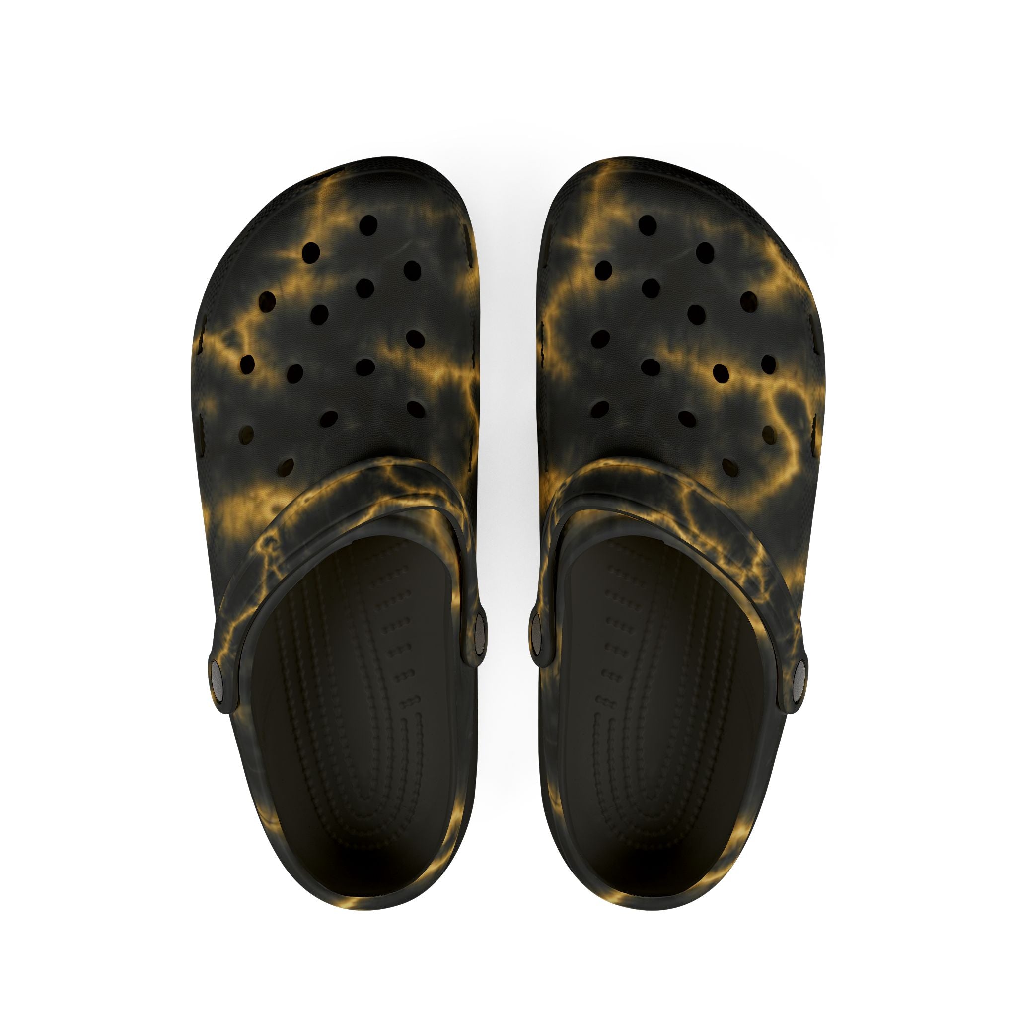 Black & Gold EVA Foam Clogs