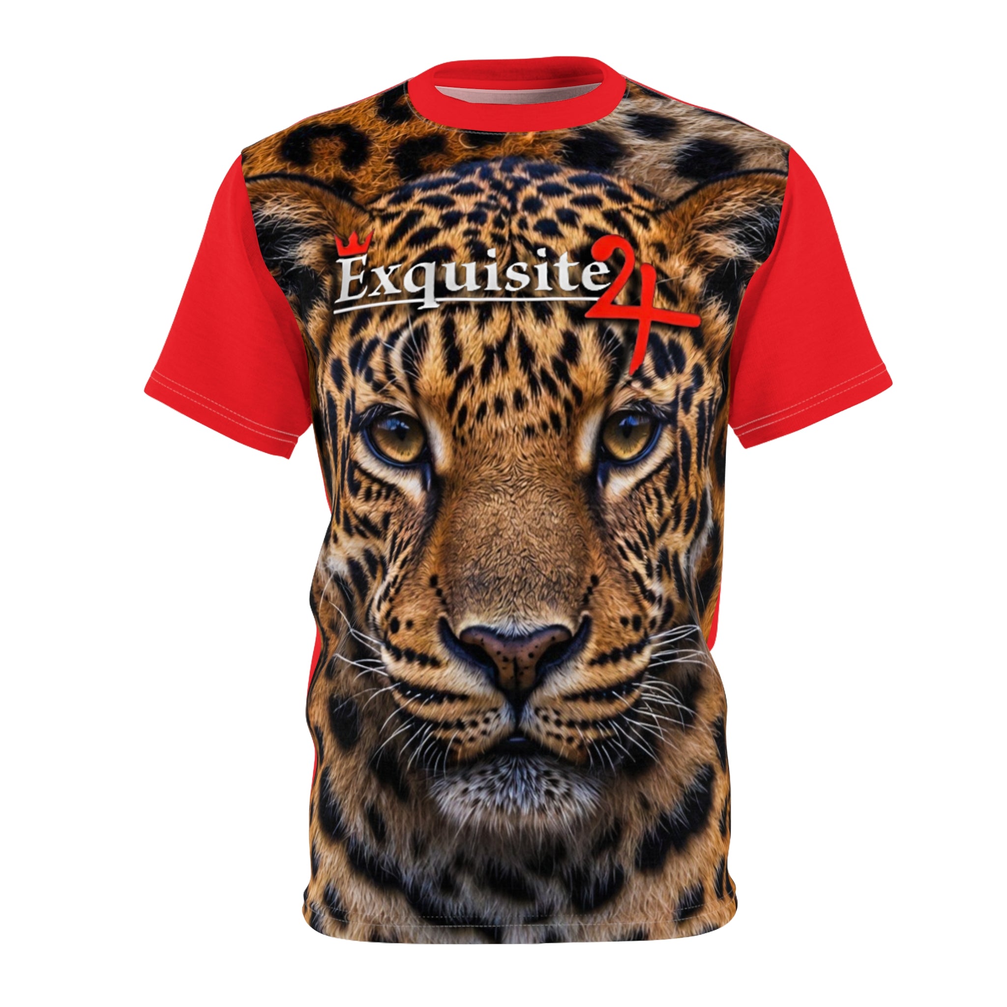 Leopard Face Graphic Tee – All-Over Print