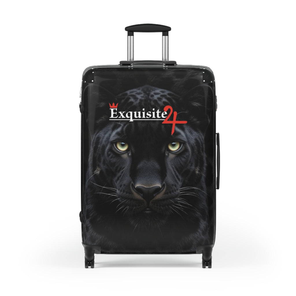 Royal Black Panther Carry-On Suitcase with Exquisite 24 Logo — Bold Travel Luggage