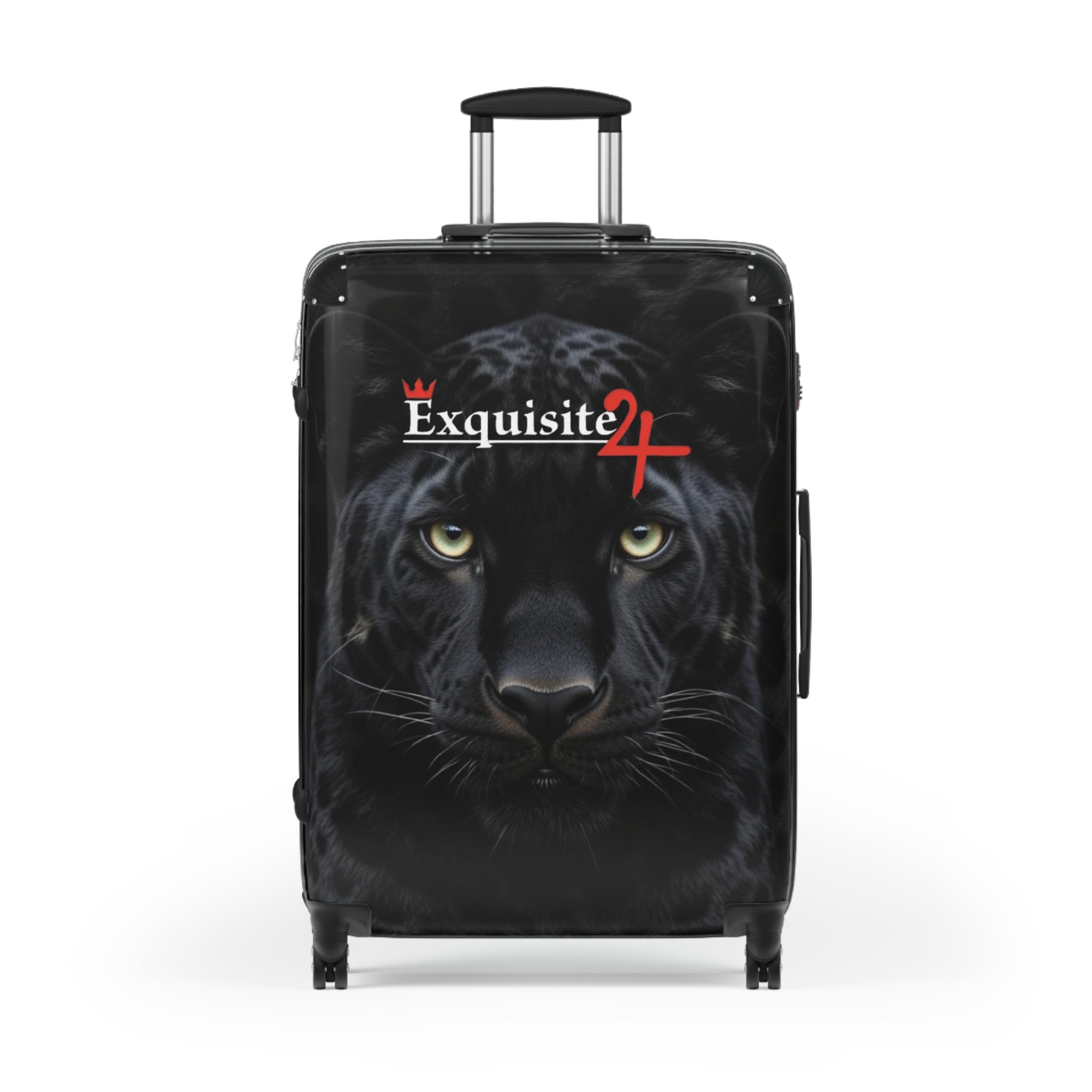 Royal Black Panther Carry-On Suitcase with Exquisite 24 Logo — Bold Travel Luggage