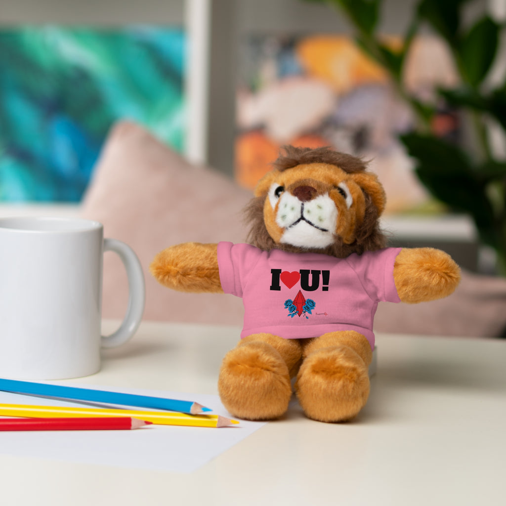 Plush Bear with Branded Tee – Red Diamond and Blue Roses Teddy