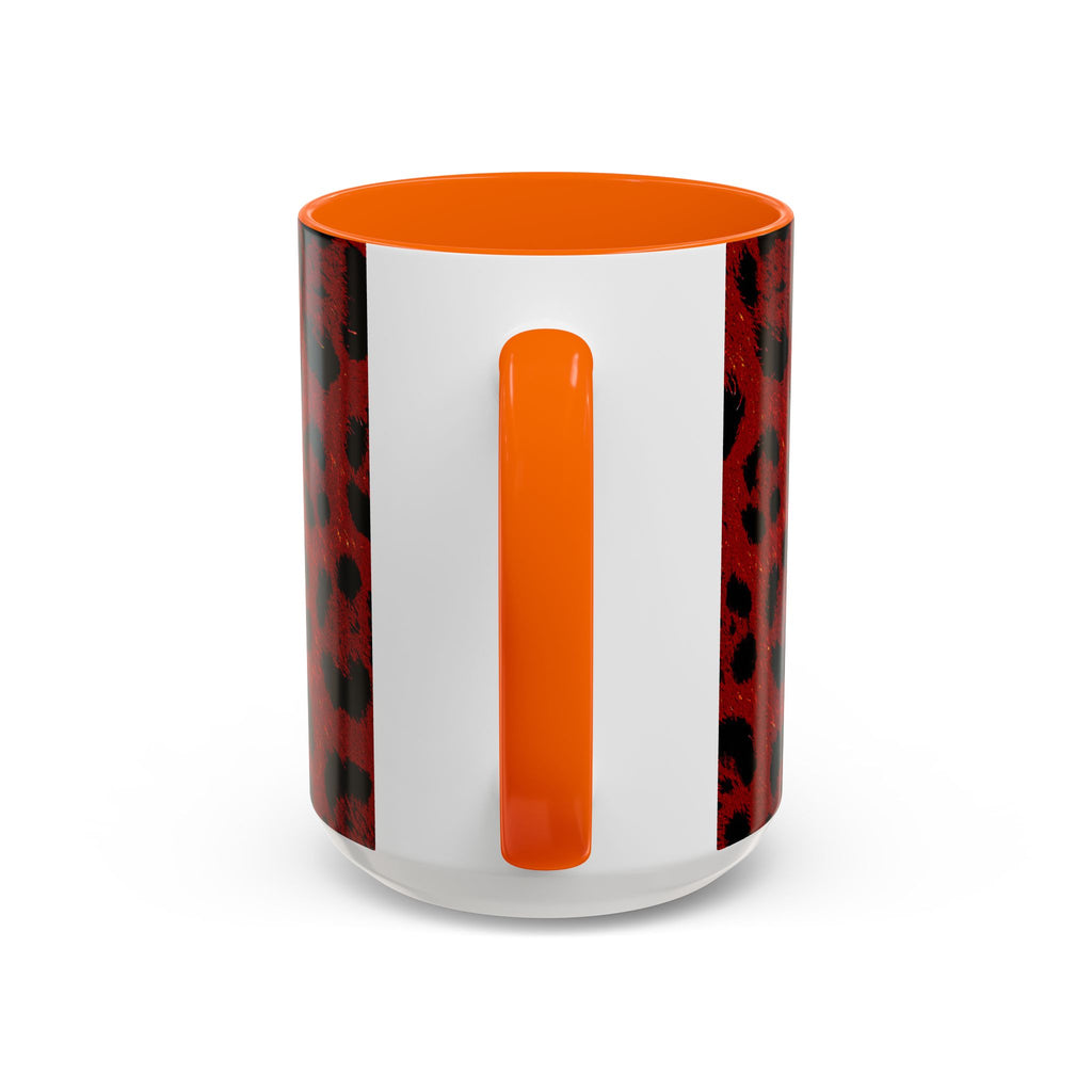 Red Leopard Print Accent Coffee Mug (11/15oz)