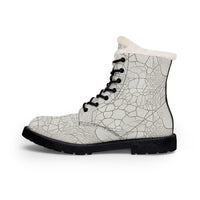 Women's Cracked White Boots