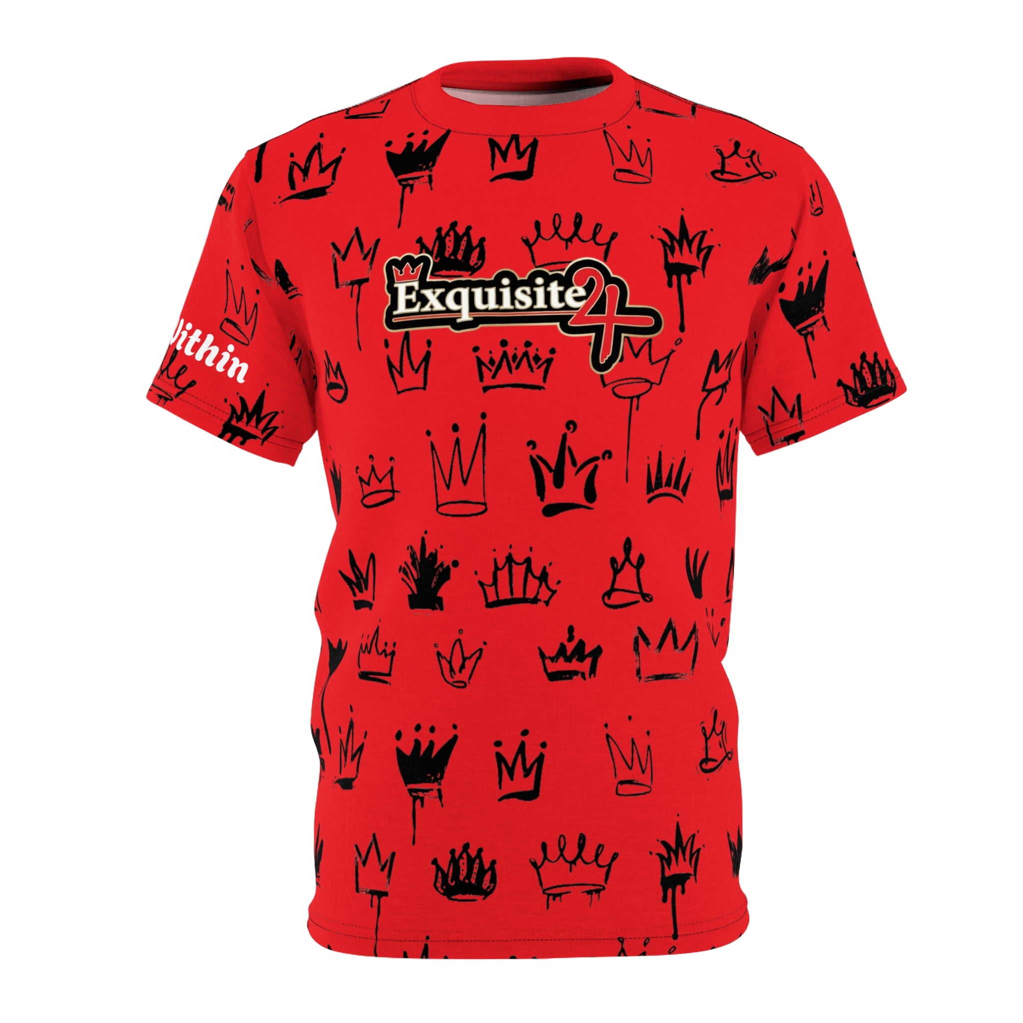 Exquisite 24 Red Crown All-Over Print Tee