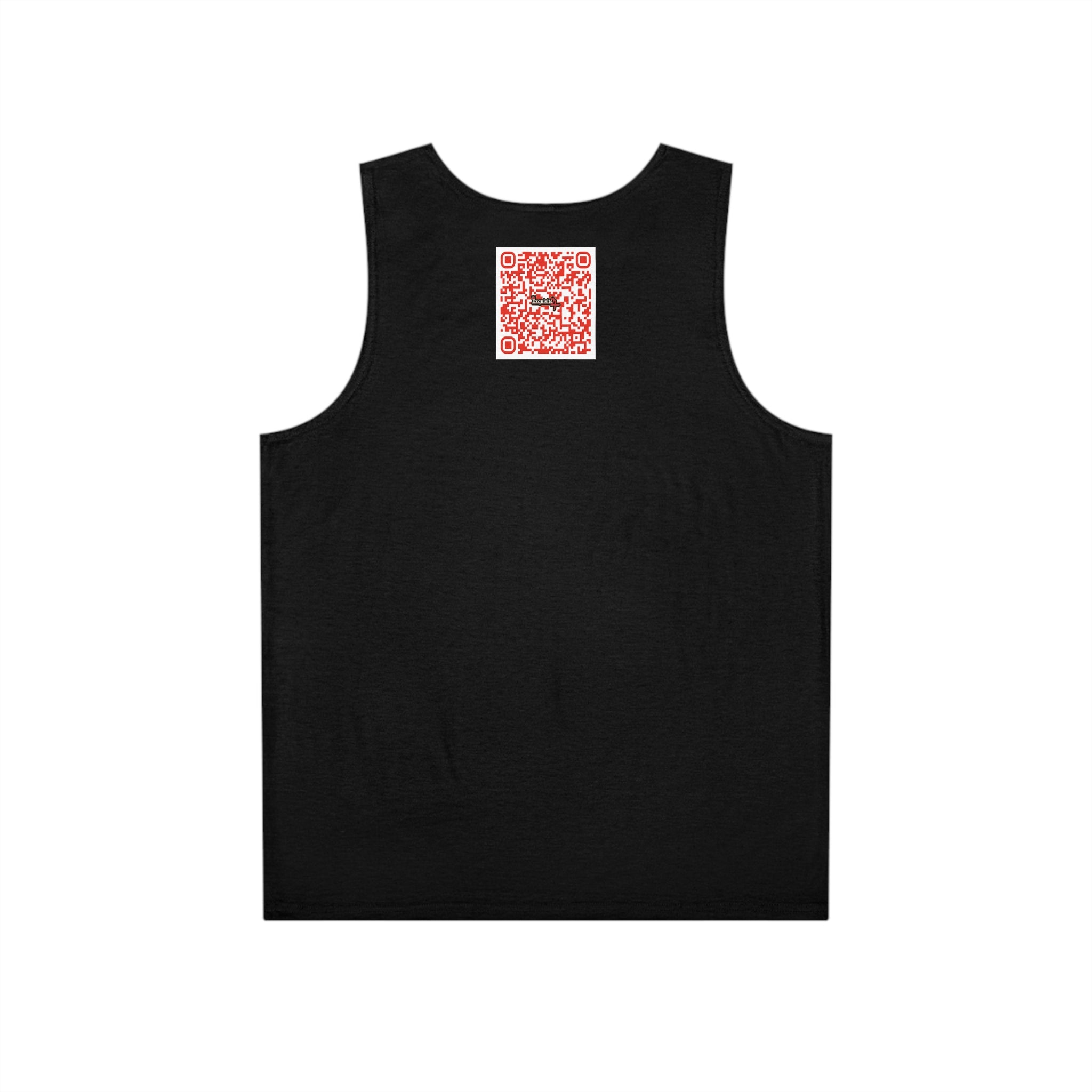 Exquisite 24 Black Graphic Tank Top — Men's Streetwear All-Over Print