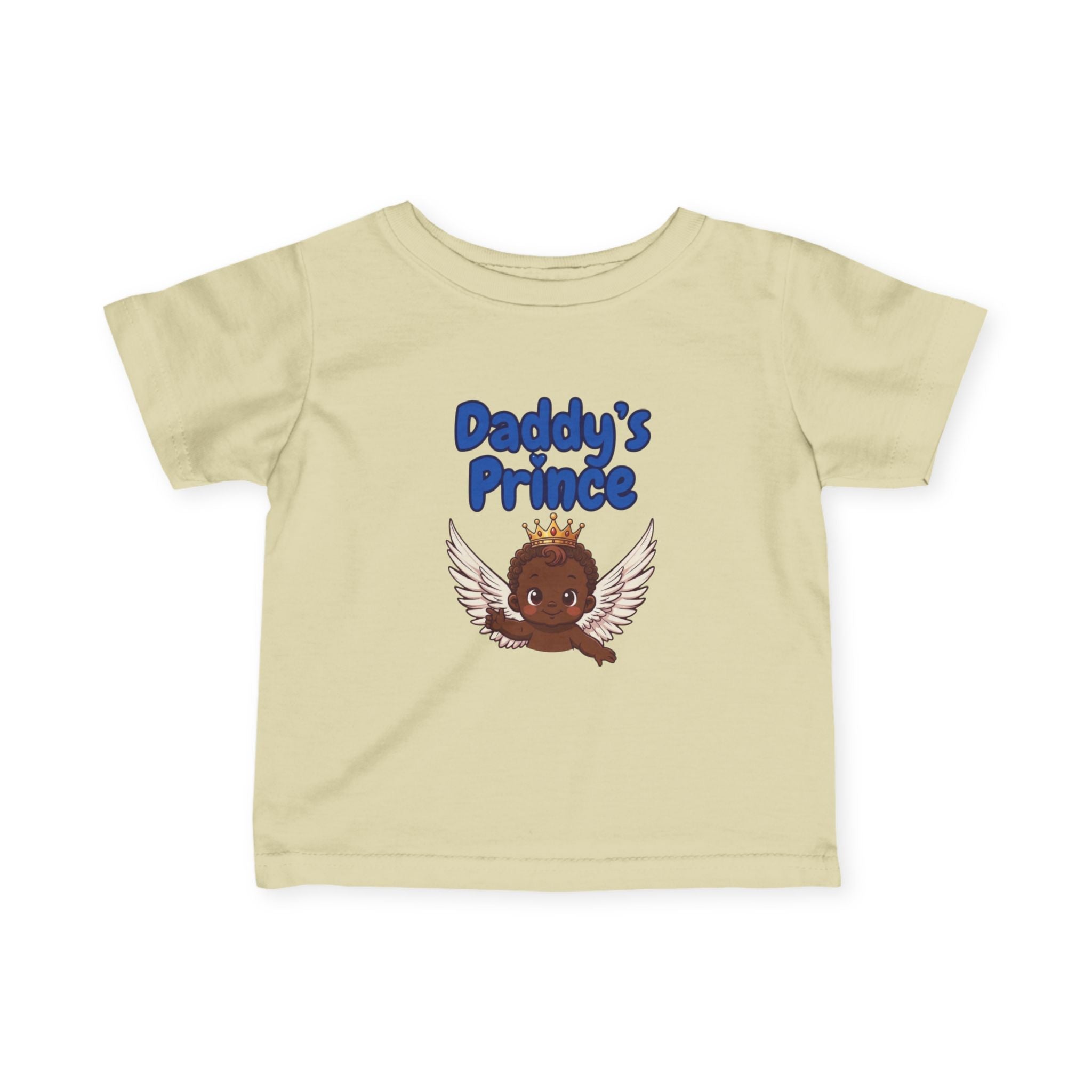 Infant Tee — "Daddy's Prince" Baby T‑Shirt with Crowned Angel Design