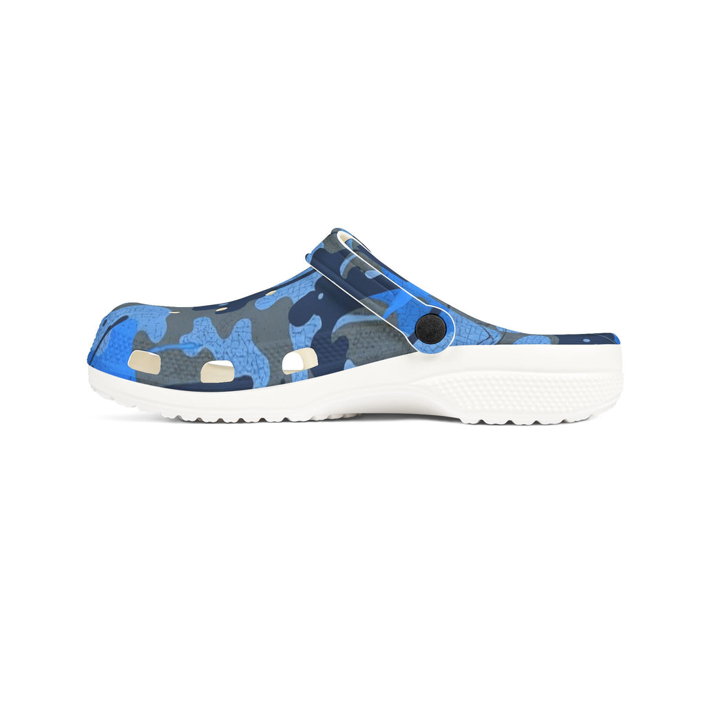 Blue Camo EVA Foam Clogs