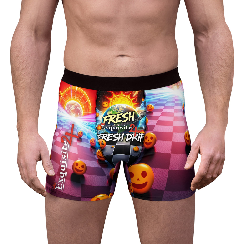 Men's Cosmic Vibes "Fresh Drip" Boxer Briefs (AOP)