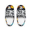 Men's Slippers — 'Fresh Drip' Emoji Graphic Indoor House Shoes