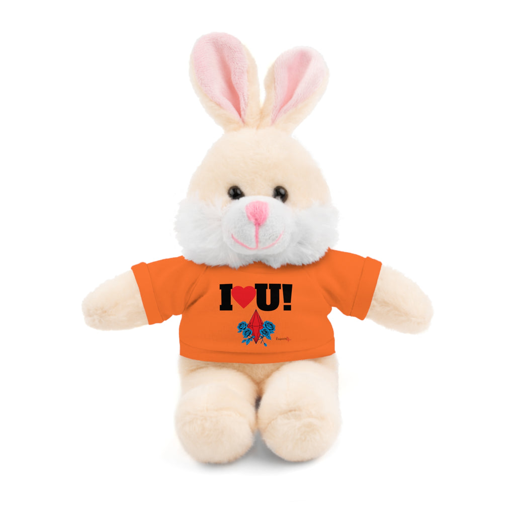 Plush Bear with Branded Tee – Red Diamond and Blue Roses Teddy