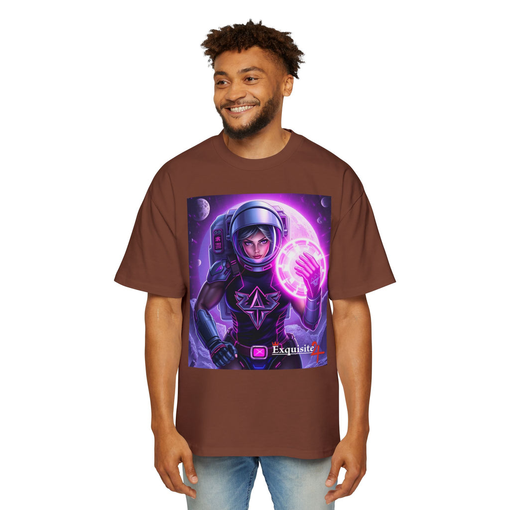 Astronaut Warrior Tee — Neon Space Mage Graphic T-Shirt