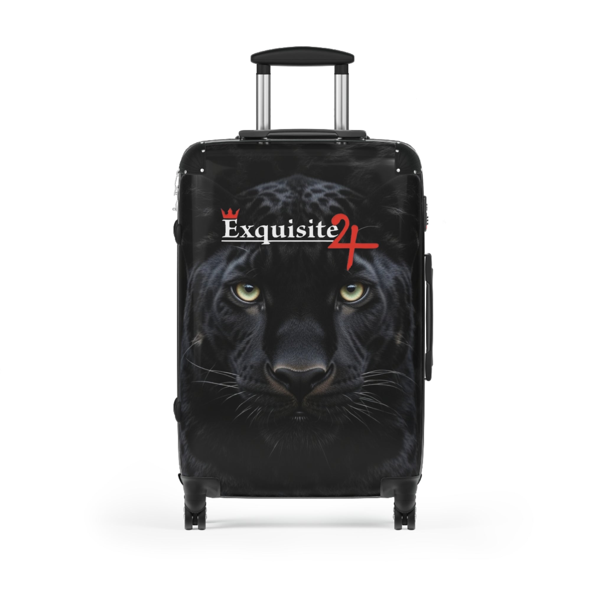 Royal Black Panther Carry-On Suitcase with Exquisite 24 Logo — Bold Travel Luggage