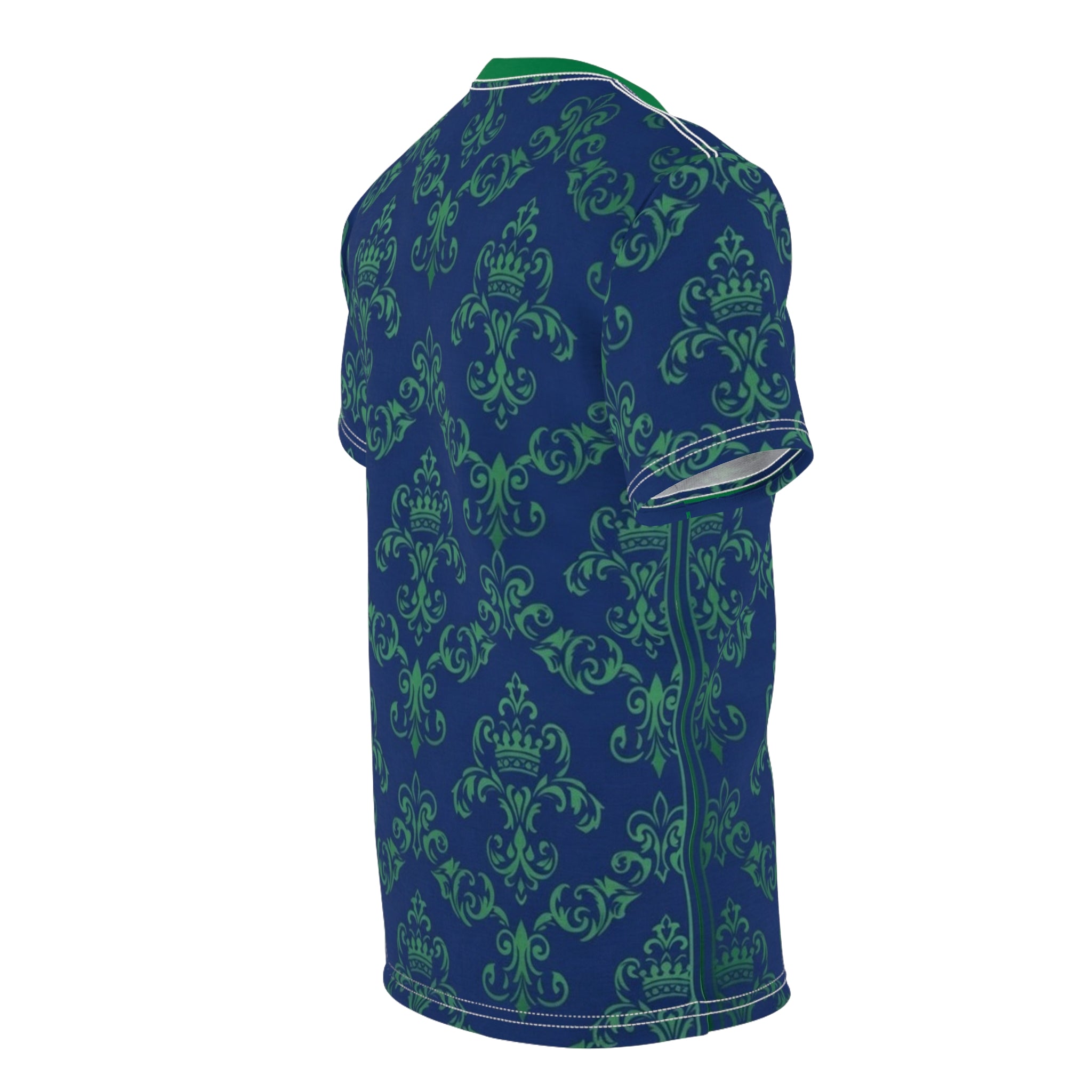 Regal Green Damask Design All-Over Print Tee