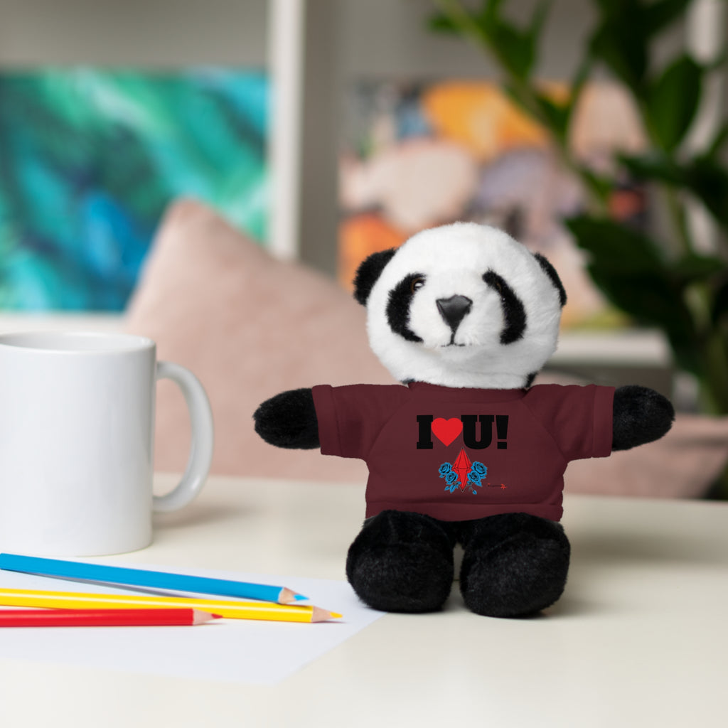 Plush Bear with Branded Tee – Red Diamond and Blue Roses Teddy