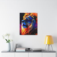 Celestial Majesty Canvas Wall Art — Royal Lion Stretched Canvas