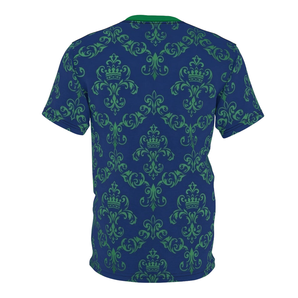 Regal Green Damask Design All-Over Print Tee