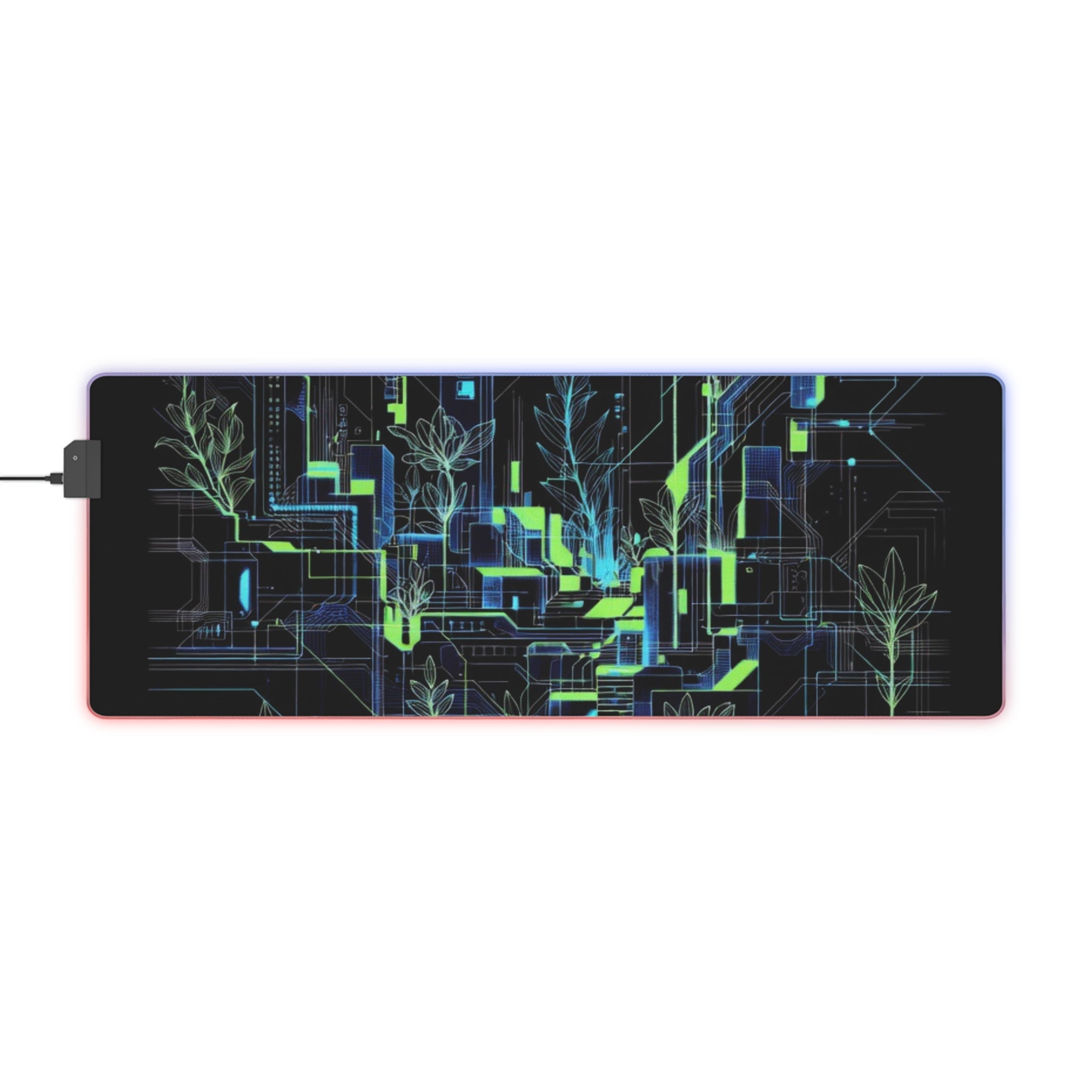 LED Gaming Mouse Pad — Cyber Circuit RGB Desk Mat