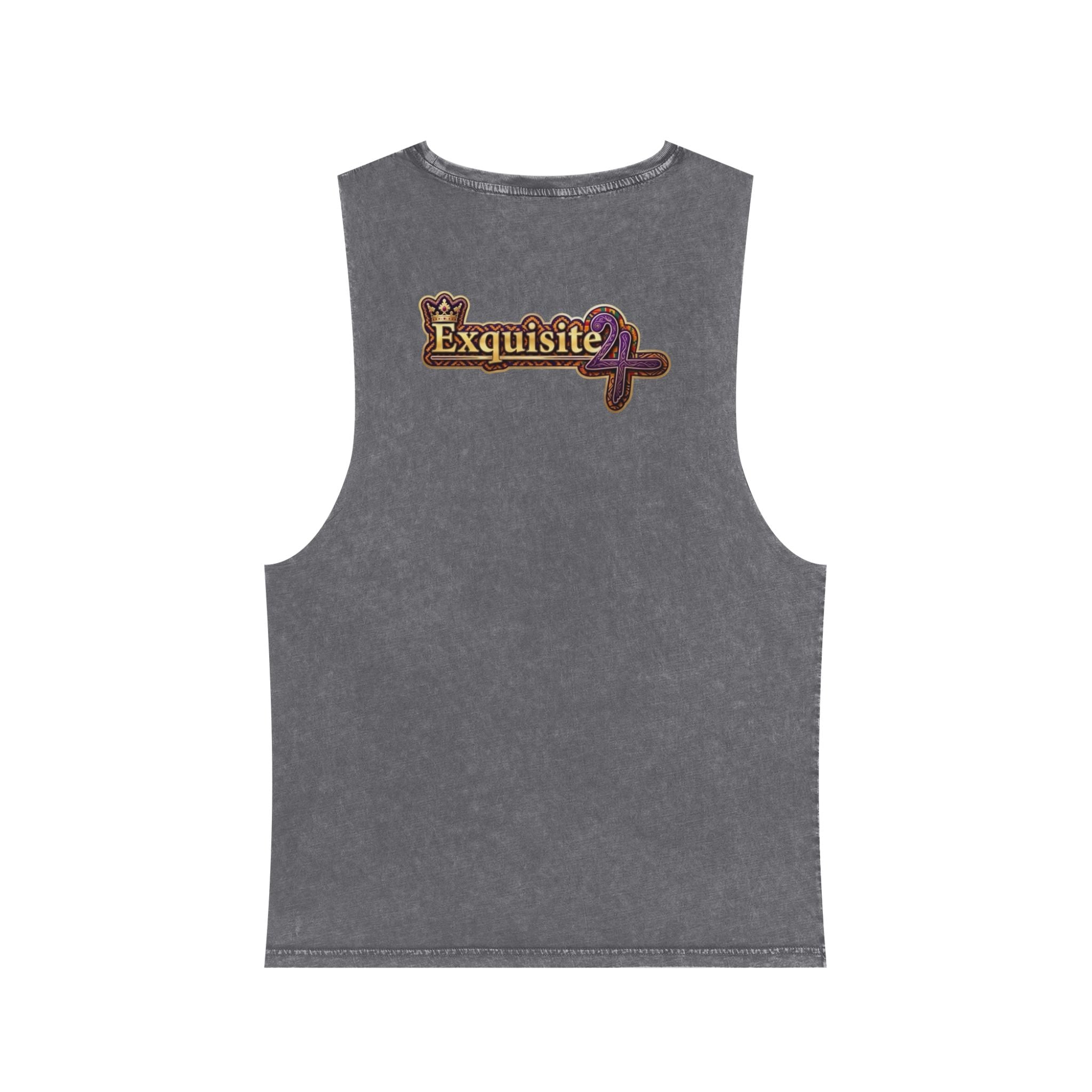 Stonewash Tank Top — Colorful 'Exquisite 24' Grillz Graphic