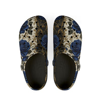 Blue Rose Pattern EVA Foam Clogs