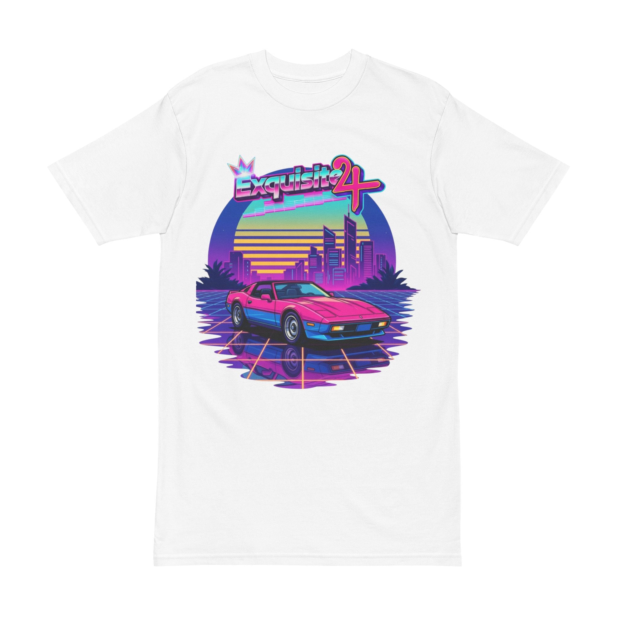 Retro Sunset Car T-Shirt — Vaporwave Driving Tee