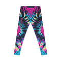 Tie-Dye Pink & Blue Vortex Leggings — Women's All-Over-Print Yoga & Casual Pants