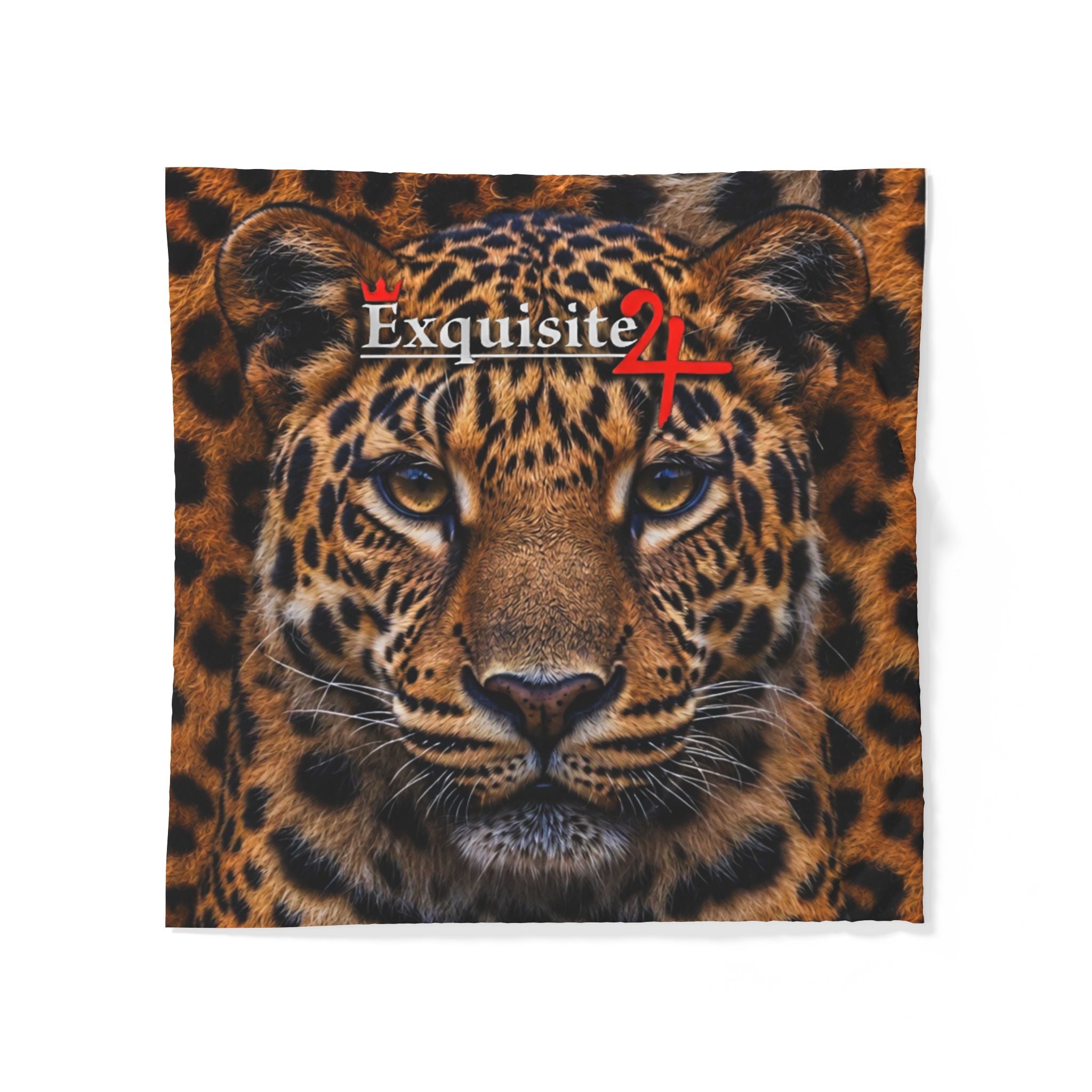 Exquisite 24 Leopard Face Cotton Duvet Cover — Bold Safari Animal Print Bedding