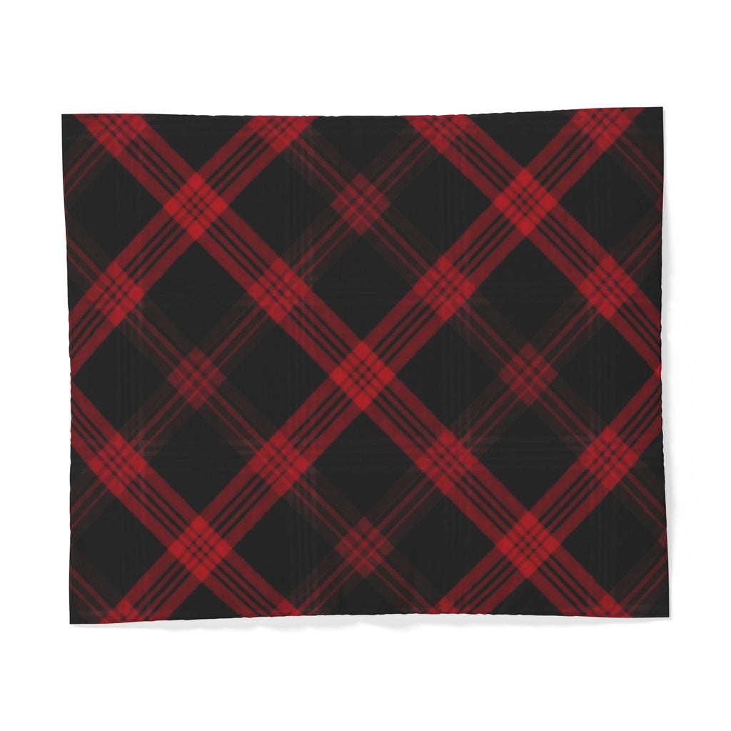 Red & Black Plaid Cotton Duvet Cover