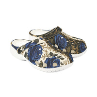 Blue Rose Pattern EVA Foam Clogs