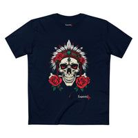 Rose Warrior Skull Graphic Tee