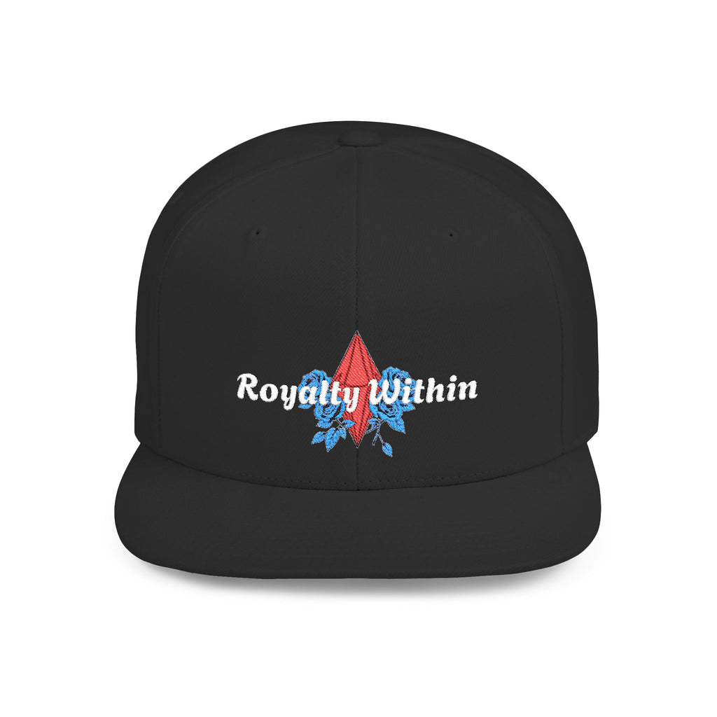 'Royalty Within' Embroidered Flat Bill Snapback Cap
