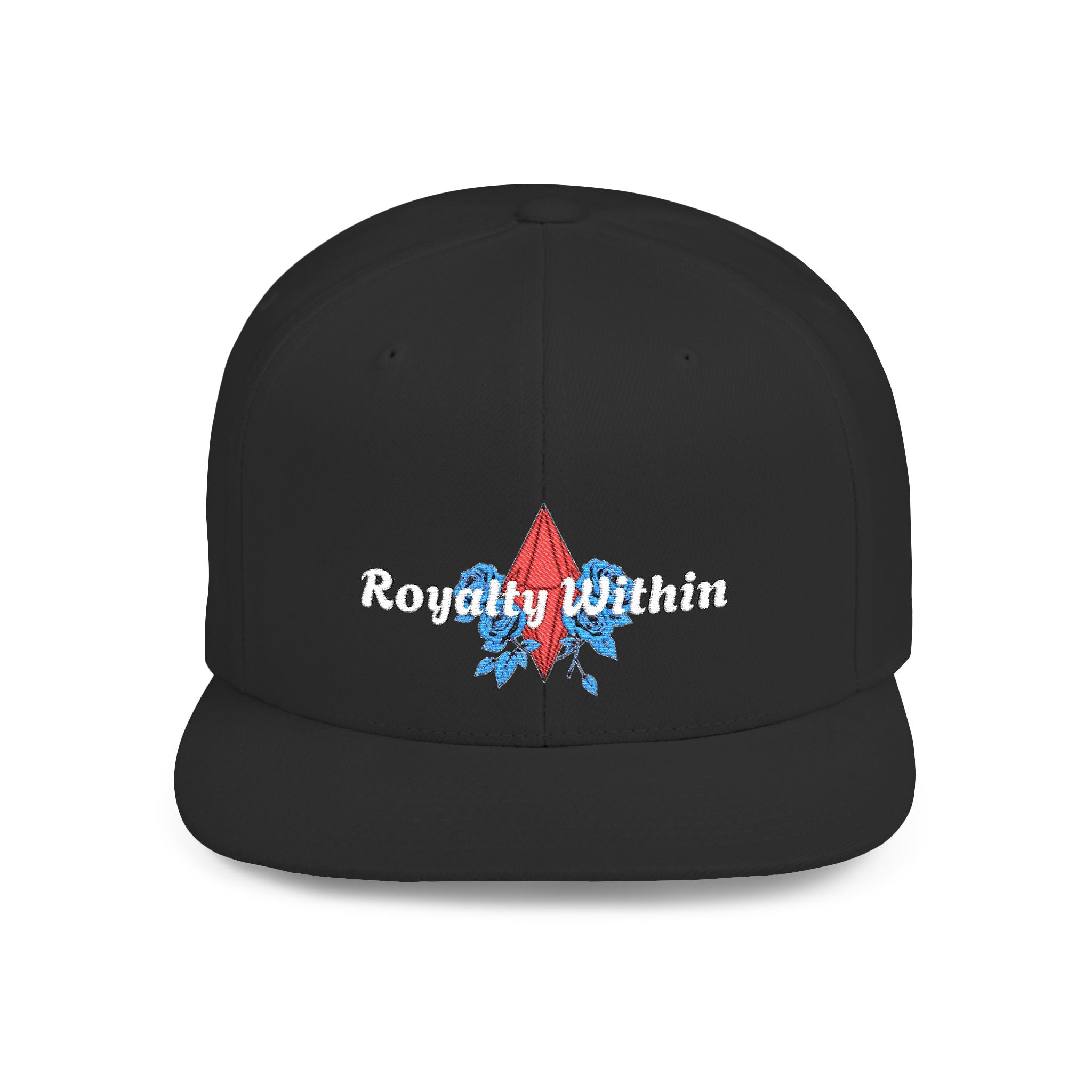 'Royalty Within' Embroidered Flat Bill Snapback Cap
