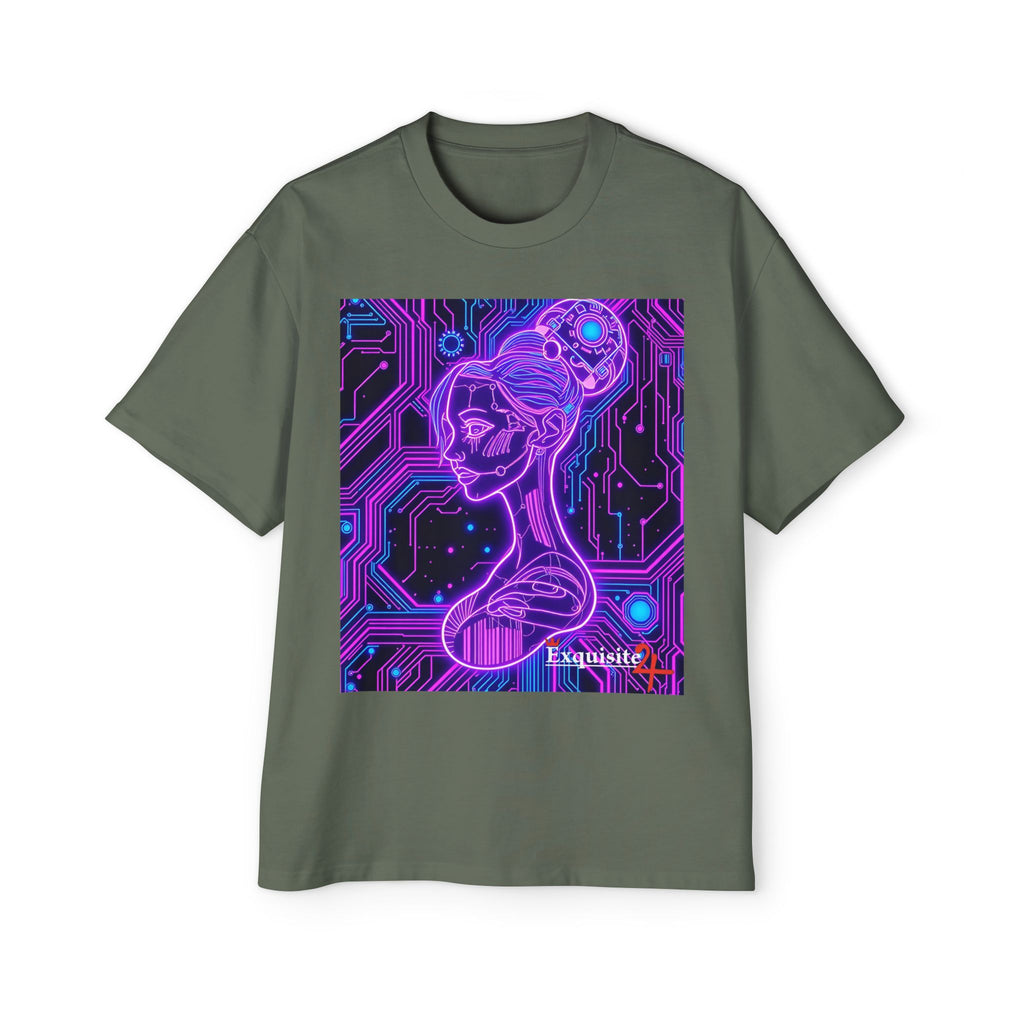 Cyberpunk Goddess Graphic Tee Oversized Men's T-Shirt