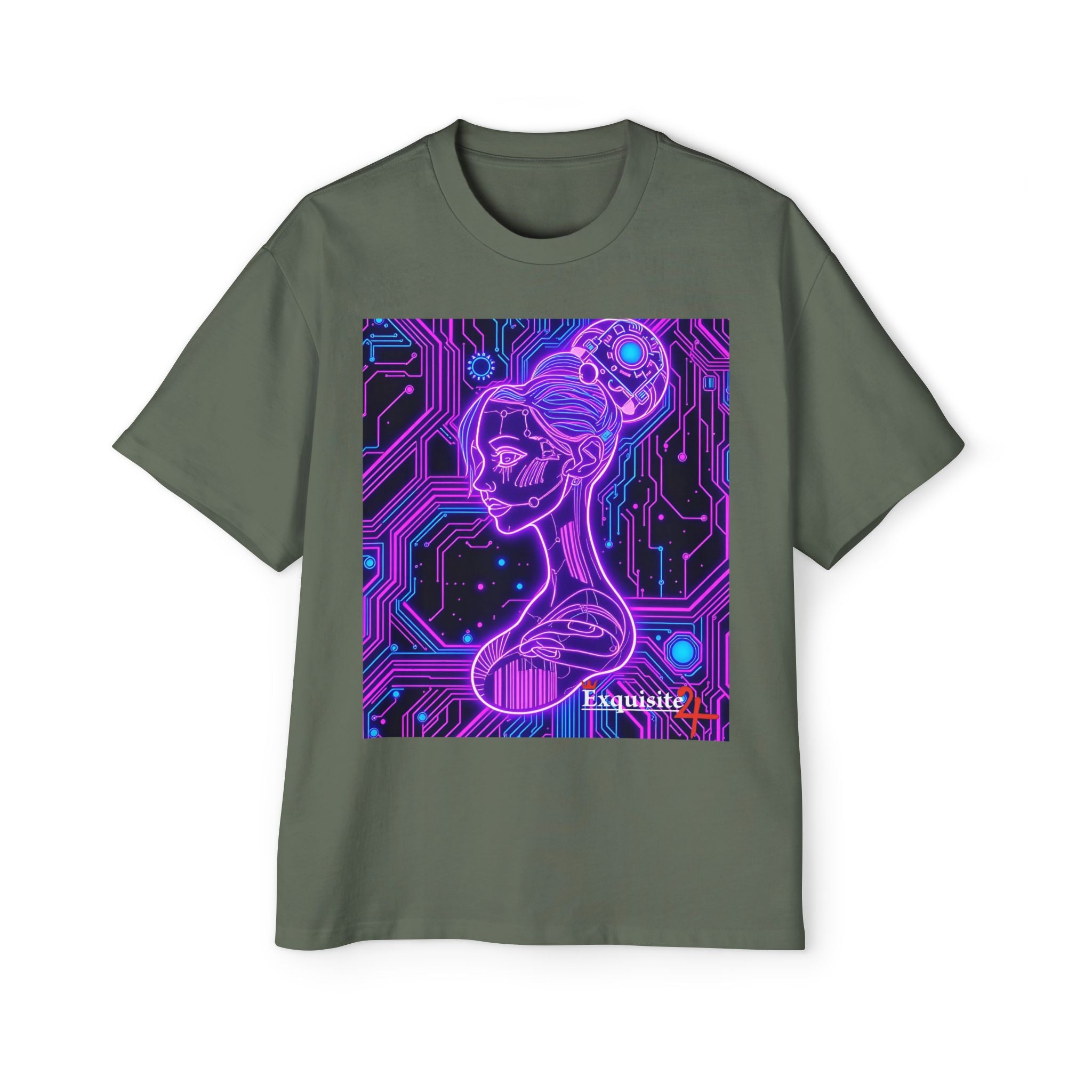 Cyberpunk Goddess Graphic Tee Oversized Men's T-Shirt