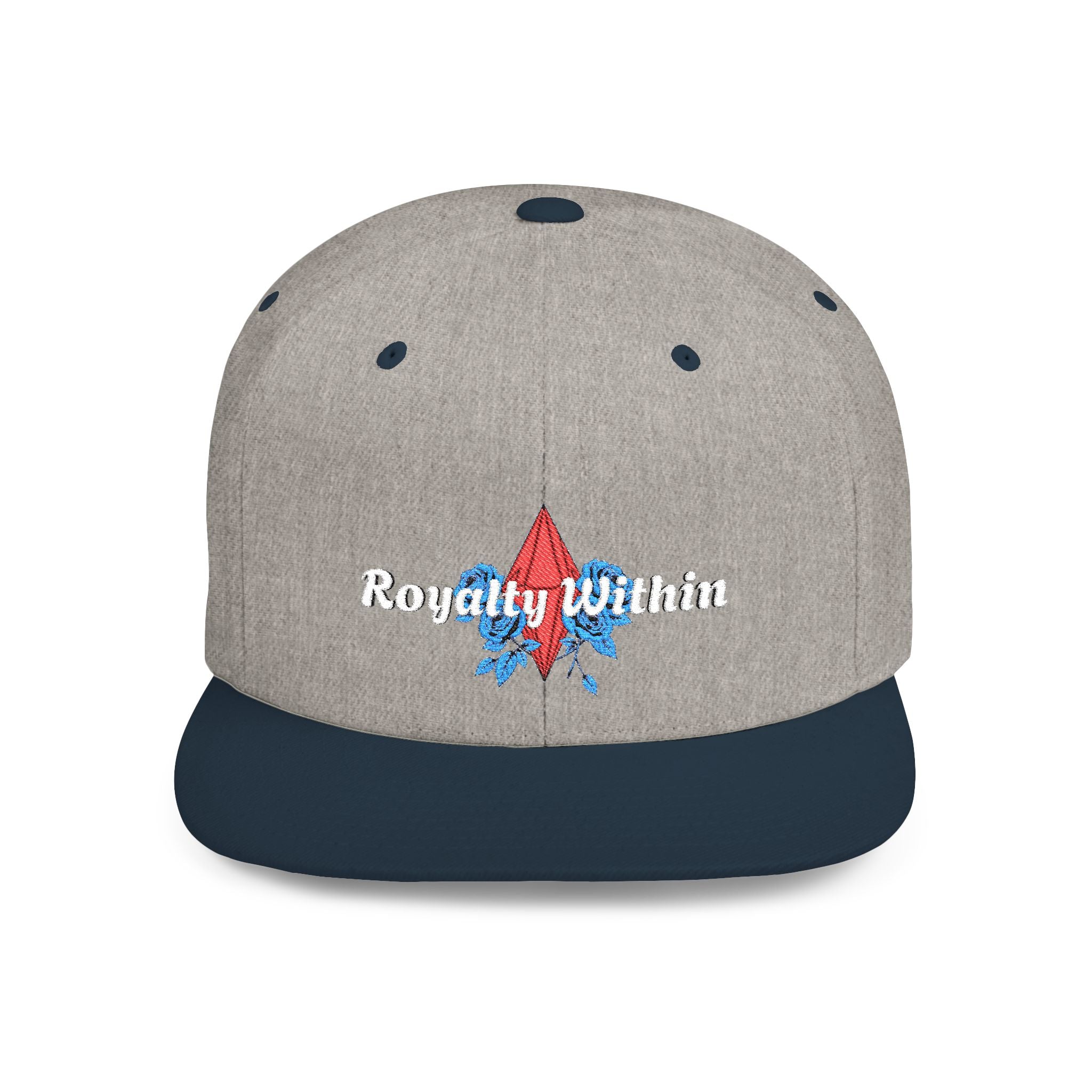 'Royalty Within' Embroidered Flat Bill Snapback Cap