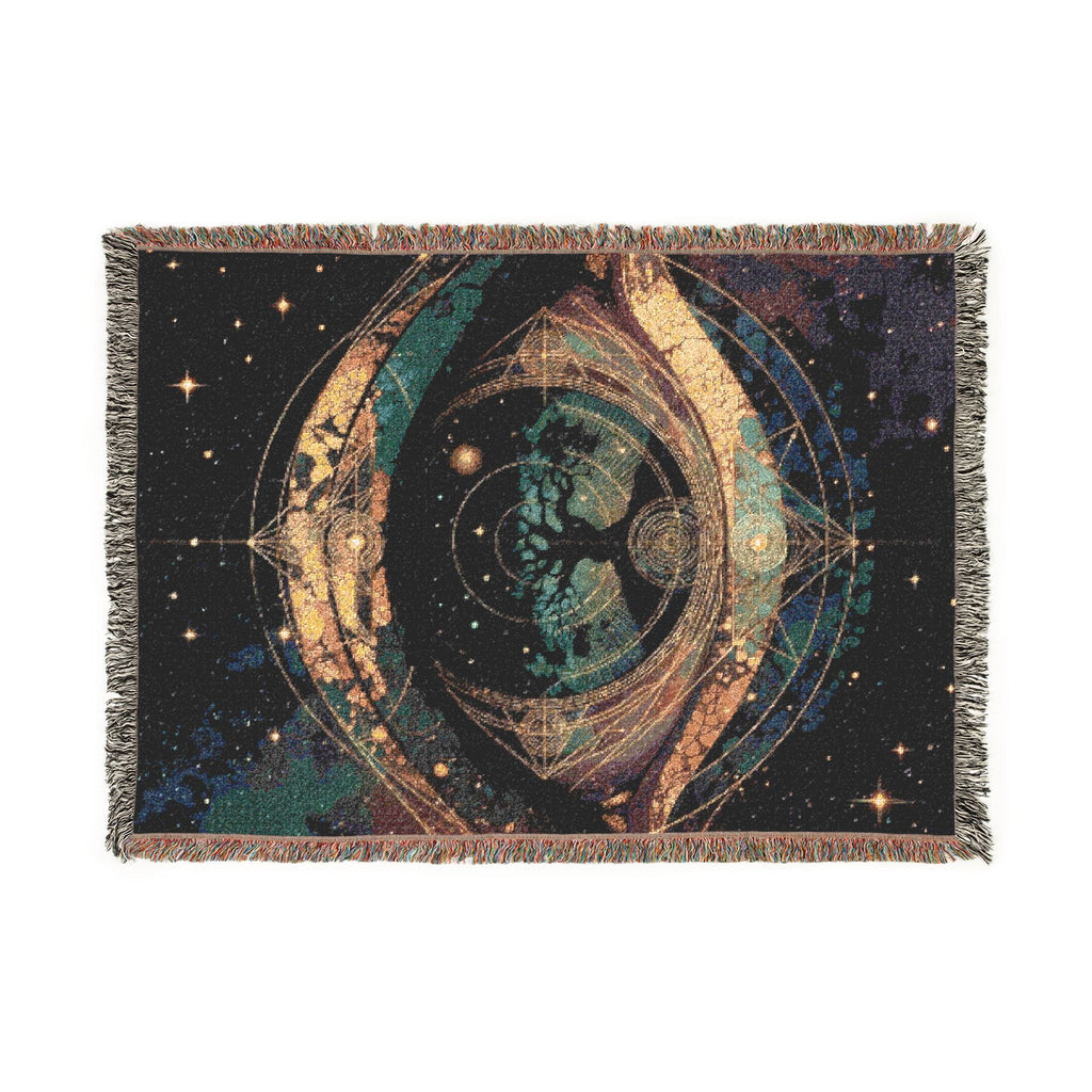 Celestial Eye Woven Blanket — Vintage Starry Night Throw