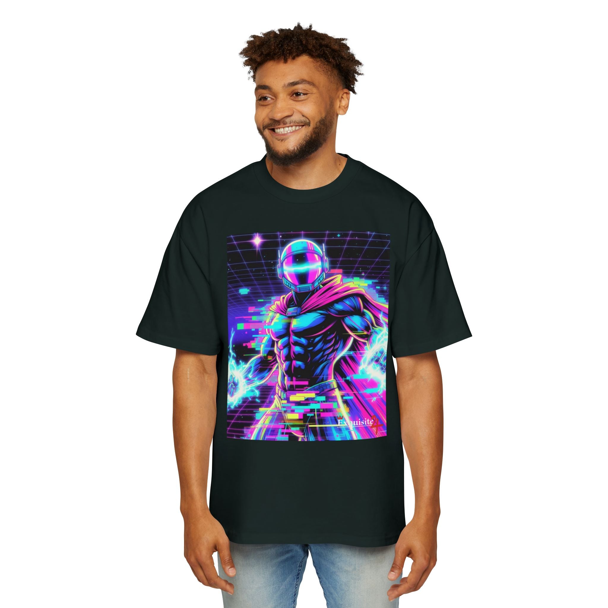 Graphic Tee — Retro Cyberhero Oversized Tee