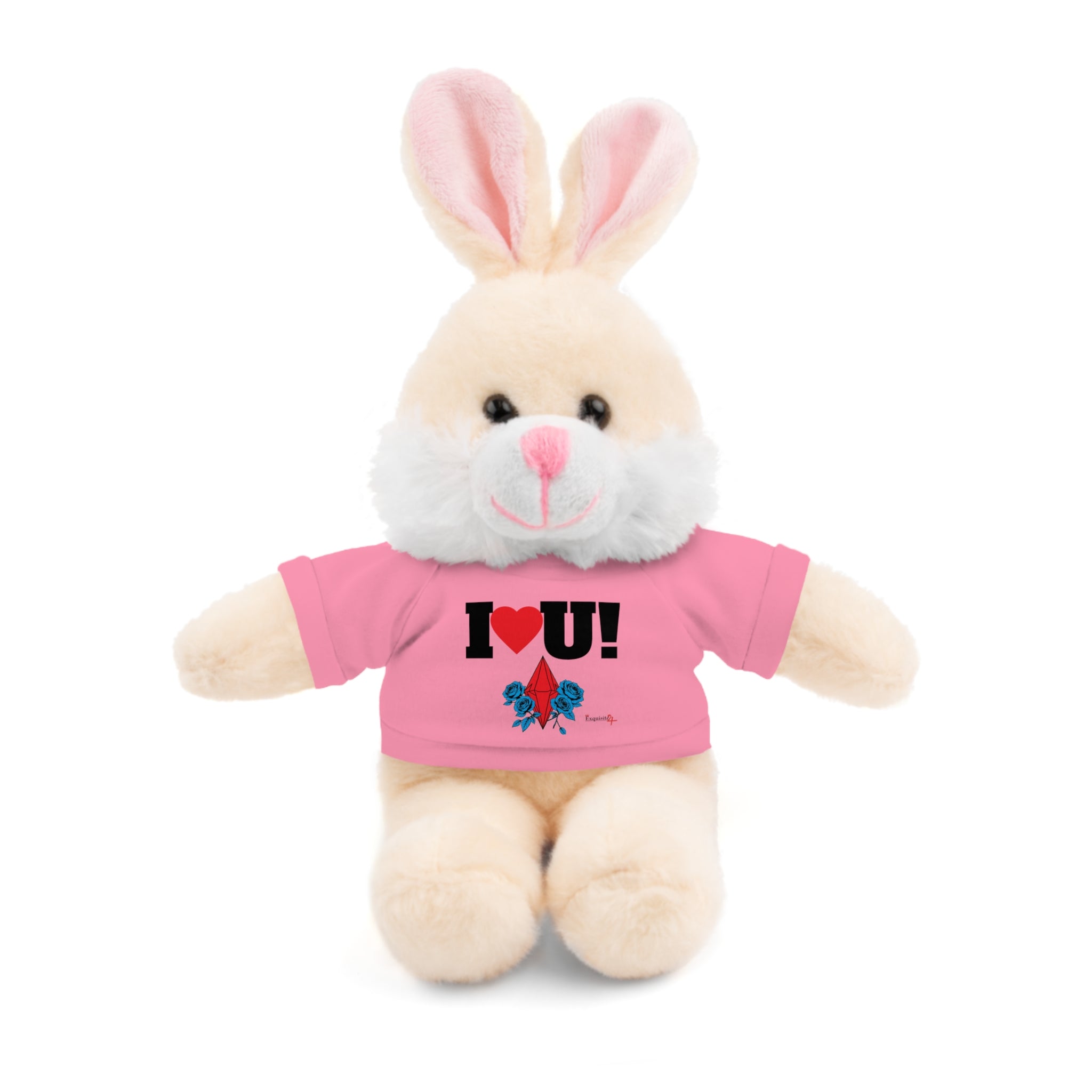 Plush Bear with Branded Tee – Red Diamond and Blue Roses Teddy