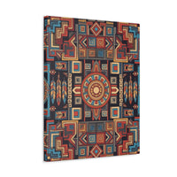 Southwestern Geometric Canvas Art — Tribal Mandala Wall Decor