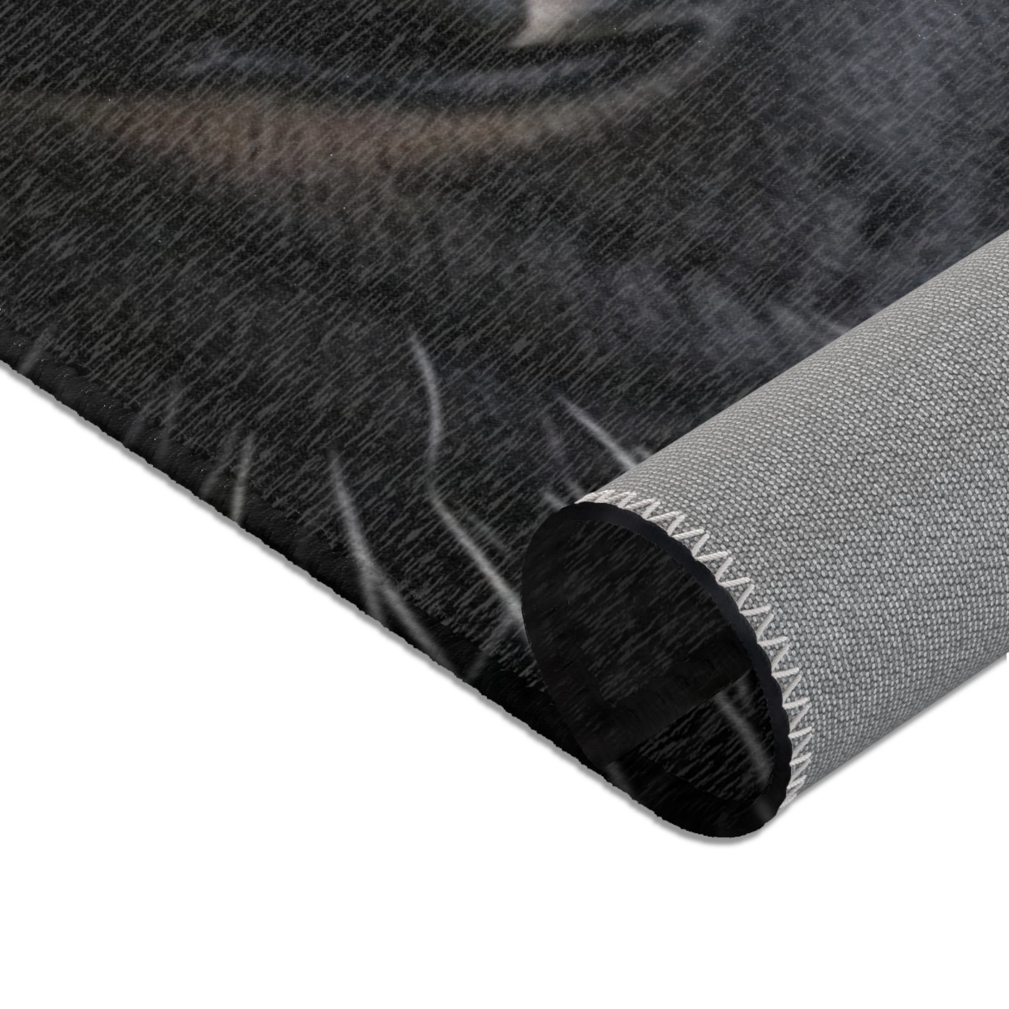 Black Panther Area Rug — Realistic Panther Face Decorative Accent Rug